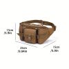 Men's Waterproof Nylon Fanny Pack With Adjustable Belt; Tactical Sport Arm Waist Bag For Outdoor Hiking Fishing Hunting Camping Travel - Conglin digit