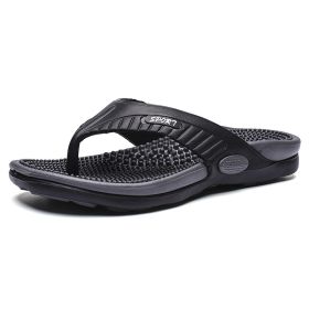 Men's flip-flops; breathable beach shoes; massage soles; men's sandals - red - 40