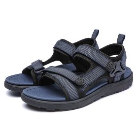 Men Fashion Sandals Man Summer Sandals Outdoor Casual Shoes Mountain Hiking Sandals Comfortable Non-Slip Slippers Beach Sandals - Blue - 44