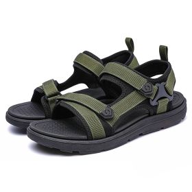 Men Fashion Sandals Man Summer Sandals Outdoor Casual Shoes Mountain Hiking Sandals Comfortable Non-Slip Slippers Beach Sandals - Green - 43