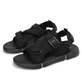 Men Beach Sandals 2022 Summer Man Fashion Sandals Outdoor Casual Slipper Comfortable Hiking Sandal High Quality Breathable Shoes - Black golden - 39