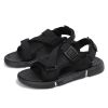 Men Beach Sandals 2022 Summer Man Fashion Sandals Outdoor Casual Slipper Comfortable Hiking Sandal High Quality Breathable Shoes - Black white - 39