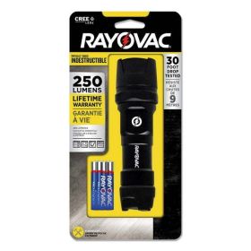 Rayovac Virtually Indestructible LED Flashlight, 300 Lumen Waterproof Tactical Flashlight - Rayovac