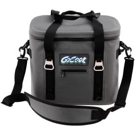 24-Can Soft Cooler Water-Resistant Leakproof Insulated Lunch Bag - Dark gray