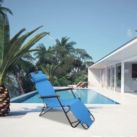 Folding Camping Reclining Chairs,Portable Zero Gravity Chair,Outdoor Lounge Chairs, Patio Outdoor Pool Beach Lawn Recline - Blue