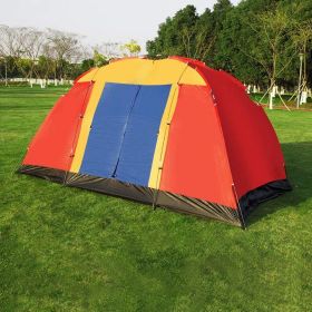 Bosonshop Outdoor 8 Person Camping Tent Easy Set Up Party Large Tent for Traveling Hiking With Portable Bag;  Blue - Red