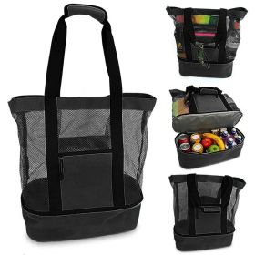 Clarissa Beach Tote Insulated Cooler Bag - Black