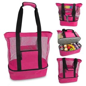 Clarissa Beach Tote Insulated Cooler Bag - Pink