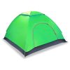 4 Persons Camping Waterproof Tent Pop Up Tent Instant Setup Tent w/2 Mosquito Net Doors Carrying Bag Folding 4 Seasons  - Green