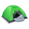 4 Persons Camping Waterproof Tent Pop Up Tent Instant Setup Tent w/2 Mosquito Net Doors Carrying Bag Folding 4 Seasons  - Green