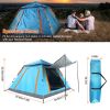 4-5 Person Camping Tent Outdoor Foldable Waterproof Tent with 2 Mosquito Nets Windows Carrying Bag for Hiking Climbing Adventure Fishing - Blue