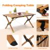 Traveling Folding Camping Table W/Carry Bag - Natural - M