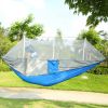 600lbs Load 2 Persons Hammock with Mosquito Net Outdoor Hiking Camping Hommock Portable Nylon Swing Hanging Bed - Grey