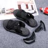 Men Beach Sandals 2022 Summer Man Fashion Sandals Outdoor Casual Slipper Comfortable Hiking Sandal High Quality Breathable Shoes - Black white - 42