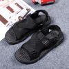 Men Beach Sandals 2022 Summer Man Fashion Sandals Outdoor Casual Slipper Comfortable Hiking Sandal High Quality Breathable Shoes - Black white - 42