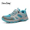 Brand Breathable Mesh Non-Slip Summer Hiking Shoes Women Men Trekking Shoes Outdoor Mountain Climbing Walking Shoe Trail Running - ArmyGreen - 35