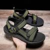 Men Fashion Sandals Man Summer Sandals Outdoor Casual Shoes Mountain Hiking Sandals Comfortable Non-Slip Slippers Beach Sandals - Black - 42