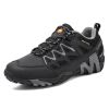 Outdoor Lover Trekking Shoes Men Waterproof Hiking Shoes Mountain Boots Genuine Leather Woodland Hunting Tactical Shoes - Men-Dark gray-Orange - 38