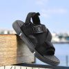 Men Beach Sandals 2022 Summer Man Fashion Sandals Outdoor Casual Slipper Comfortable Hiking Sandal High Quality Breathable Shoes - Black white - 40