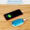 Portable Hand Warmer 5000mAh Power Bank Rechargeable Pocket Warmer Double-Sided Heating Handwarmer - Blue