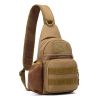 Military Tactical Shoulder Bag; Trekking Chest Sling Bag; Nylon Backpack For Hiking Outdoor Hunting Camping Fishing - ACU - Nylon