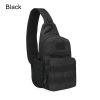 Tactical Shoulder Bag; Molle Hiking Backpack For Hunting Camping Fishing; Trekker Bag - Black