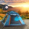 4-5 Person Camping Tent Outdoor Foldable Waterproof Tent with 2 Mosquito Nets Windows Carrying Bag for Hiking Climbing Adventure Fishing - Blue