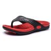 Men's flip-flops; breathable beach shoes; massage soles; men's sandals - Black - 40