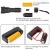 LED Rechargeable Flashlight Zoomable Aluminum Alloy Flashlight Torch  - Black