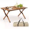 Traveling Folding Camping Table W/Carry Bag - Natural - M