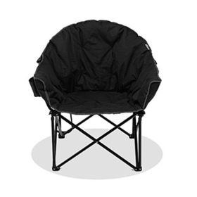 Multiple Applicable Places Portable Outdoor Camping Chair (Color: black, Type: Camping Chair)